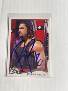 Tarjeta firmada por WWE ROMAN REINS Smackdown Raw - Imagen 1 de 1