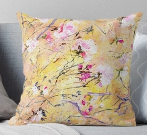 Decorative Floral pillow cover. 18x18" Farmhouse cushion cover. Decorpillow case - Picture 1 of 13