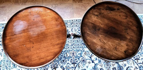 ENGLISH 18TH CENTURY GEORGIAN ROUND END TABLES - A PAIR Cover