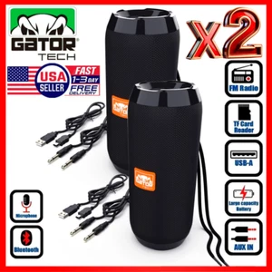 2x Bezprzewodowy przenośny głośnik Bluetooth Wodoodporny stereofoniczny bas USB Radio FM GŁOŚNY - Zdjęcie 1 z 15