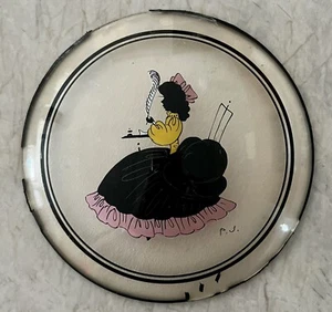 Peter Watson's Studio Hand Painted Reverse Silhouette Convex Bubble Picture B - Picture 1 of 2