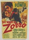 Affiche de film vintage Mark of Zorro signe en métal, Tyrone Power, reproduction 8X12