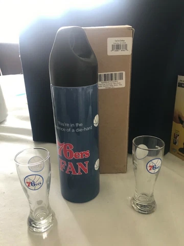 Philadelphia 76ers NBA Water bottle & 2 shot glass Cover