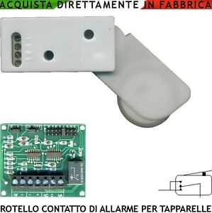 Rotello Bianco Antifurto Tapparella Sensore Serranda + Elaboratore Conta Impulsi