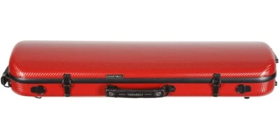 Tonareli Violin Oblong Titanium Polycarbonate Case VNOPC 1002 Red - Image 1 of 3