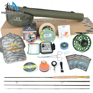 Maxcatch Fly Rod and Reel Outfit/Combo Complete Full Kit For Small Stream - Picture 1 of 8