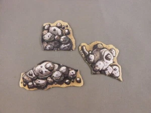 REPLACEMENT PART ONLY Lot 3 Rock Rubble Terrain Tiles Vtg Milton Bradley - Picture 1 of 2