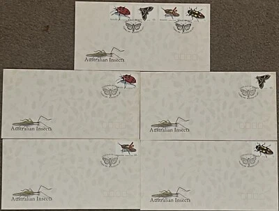 1991 AUSTRALIAN INSECTS FULL SET DECIMAL STAMP FIRST DAY COVERS #A515 - Image 1 of 4