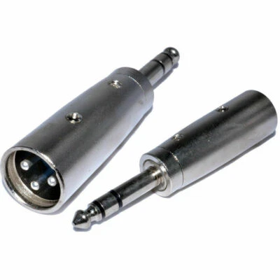 XLR Stecker 3 Pinnen Sich 6.35mm 0.6cm Stereo Klinke Audio Adapter [006096] - Bild 1 von 4