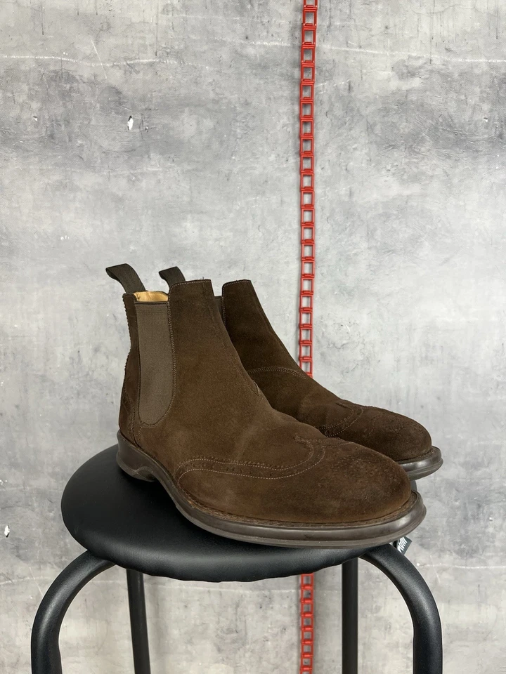 Church's Marrón Gamuza Chelsea Botas Zapatos UK 9 F US 10 EU 43 Foto 1 de 4