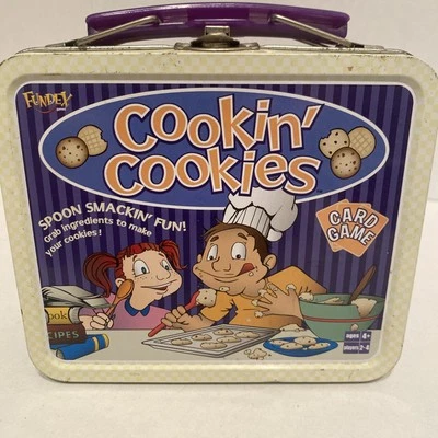 Fundex Cookin' Cookies Card Game Tin Collectible Lunch Box 2003-READ Description - Image 1 of 4