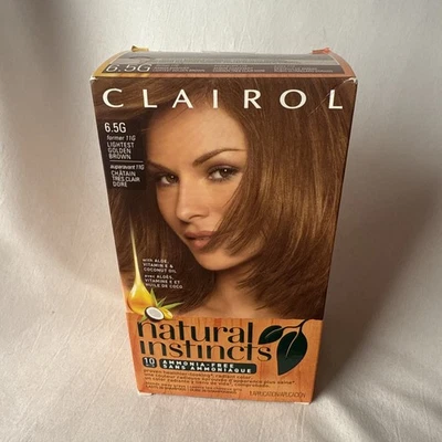 CLAIROL Natural Instincts 6,5 г САМЫЙ ЛЕГКИЙ ЗОЛОТИСТО-КОРИЧНЕВЫЙ Полупостоянный Цвет Новый из старых запасов - Изображение 1 из 4