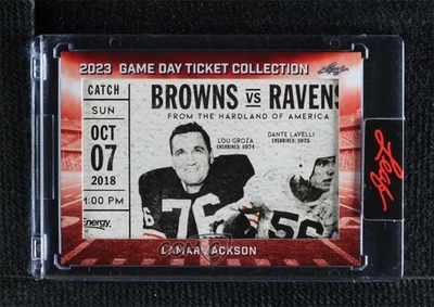 2023 Leaf Game Day Ticket Collection Lamar Jackson #TC-31 - Image 1 of 2