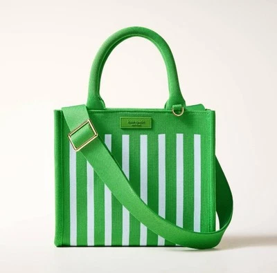 Bolso Bandolera New Kate Spade New York Tejido a Rayas Verde/Azul Foto 1 de 4