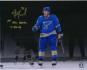 Justin Faulk Blues Signed 16" x 20" Celebration Spotlight Photo & Insc - LE 19 - Picture 1 of 1