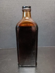 Antique Amber Glass Elixir Bottle RV Pierce MD Buffalo NY Collectible 8.5" - Picture 1 of 11