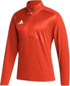 NWT 2XL Adidas Sports Training Light Jacket Windbreaker Orange IB1769 WV 1/4 Zip - Picture 1 of 2