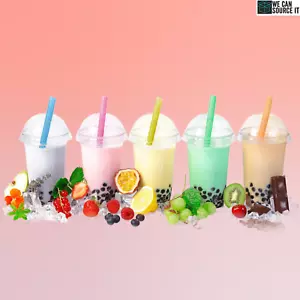 12 Unzen/16 Unzen Smoothie Tassen und Kuppel Deckel - Milchshake, Party, Saft, Slush Becher - Bild 1 von 5