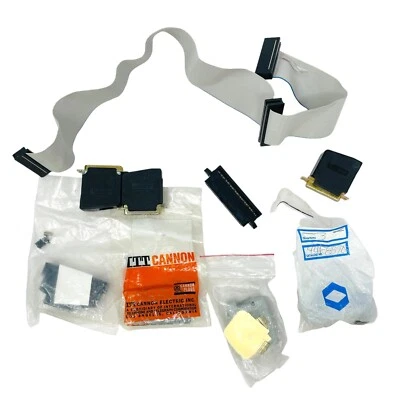 9 pcs Assorted D-Sub Connector, Panel Connector, Ribbon Cable ITT Cannon and AMP - Image 1 of 4