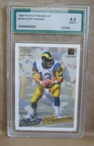 Kurt Warner RC 1999 Pacific Paramount Rookie AGS9.5!Rams QB RC GOAT HOF - Picture 1 of 2