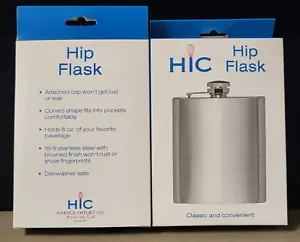 HIC Hip Flask, 8 once, acciaio inox 18/8, confezione da 2 - Foto 1 di 1