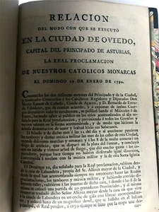 ASTURIAS, OVIEDO, CARLOS IV, REY DE ESPAÑA. PROCLAMACIÓN. IMPRENTA REAL,ca. 1790 - Imagen 1 de 2