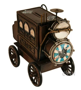 Dutch Street Organ Grinder Music Machine Car Coin Piggy Bank 9.5" Metal Model - Picture 1 of 10