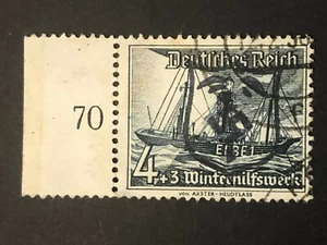 Germany WWII propaganda overprint (NORTH AFRICA) 4+3 Rpf.  USED  #625 - Picture 1 of 2