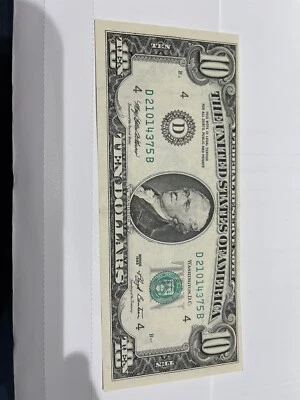 10 dollar bill imperfection - Image 1 of 4