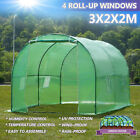 3mx2m Walk-in Greenhouse Polly Tunnel Patio Garden Outdoor Polytunnel Frame