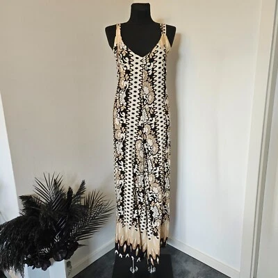 Italy Damen Overall Jumsuit Extravaganter Einteiler Größe 38 40 42 Schwarz/Beige - Bild 1 von 4