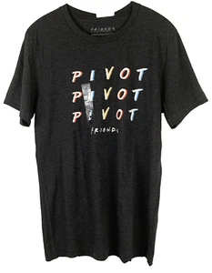 Friends TV Show Pivot Damen Tee Tshirt Gr. M schwarz Ross Chandler Couch Treppe - Bild 1 von 6