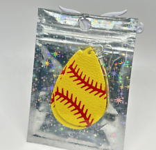 Baseball Sports Theme Earrings Faux Leather Fun Novelty Quirky Secret Santa Gift