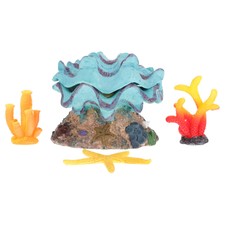4pcs Aquarium Shell Ornament Fish Tank Decor for Office Home