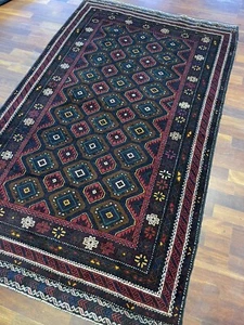 Vintage Handarbeit Tribal Wolle Balouchi Teppich Afghan Teppich Gebetsteppich - Bild 1 von 8