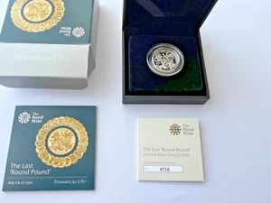 2016 Silver Proof £1 coin Last Round Pound Case and COA - Picture 1 of 3
