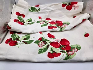 Vtg. Strawberry Design Curtain Valances, 2 Sizes, Farmhouse - Picture 1 of 13