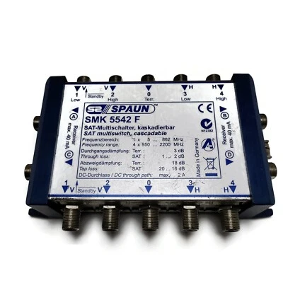 SPAUN SMK 5542F Satellit Multi Schalter Hergestellt IN Deutschland - Bild 1 von 4