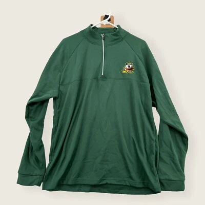 Jaqueta Nike Oregon Ducks masculina grande 1/4 zíper futebol universitário verde bordada - Imagem 1 de 4