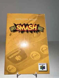 Super Smash Bros N64 Nintendo 64 Manual Instruction Booklet ONLY - Very Good - Picture 1 of 5