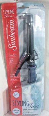 Plancha de peinado Sunbeam 3/4" - Cable giratorio punta fría (2002 con soporte de seguridad) Foto 1 de 4