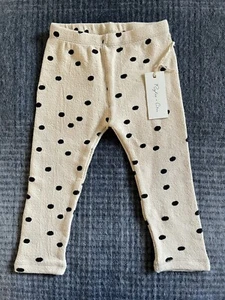 NWT Rylee & Cru Baby Girl Slouchy Spot leggings Ivory 12-18 Months RRP €40 - Picture 1 of 3