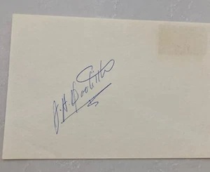 J.H. JIMMY DOOLITTLE SIGNED INDEX CARD WWII MOH RECIPIENT Tokyo bombing raid - Picture 1 of 3