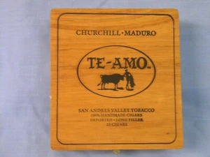 Wood Cigar Box Dovetail Joints Brass Hardwre Original Labels Excellent Condition - Picture 1 of 6