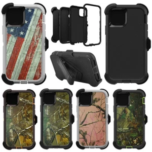 For Apple iPhone 11/ 11 Pro Max Camouflage Defender Case w/ Clip fits Otterbox - Picture 1 of 15