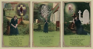 Lot of 3 x VINTAGE Bamforth Set Nearer My God to Thee Song Cards POSTCARDS - Bild 1 von 7