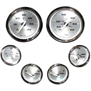 JUEGO DE CAJA FARIA KRONOS INTERIOR SPEEDO TACH COMBUSTIBLE VOLTIOS TEMPERATURA - Imagen 1 de 1