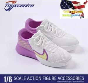 NEW 1/6 female white sneakers shoes for 12" figure hot toys phicen worldbox❶USA❶ - Picture 1 of 3