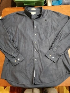 Cutter & Buck Mens XL L/S Blue Button Down Shirt Pocket Crest EUC. VB4 - Picture 1 of 11