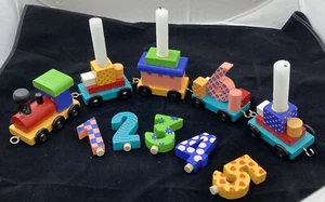 Geburtstagszug aus Holz für Kindergeburtstag 1-6 - gebraucht - Bild 1 von 4